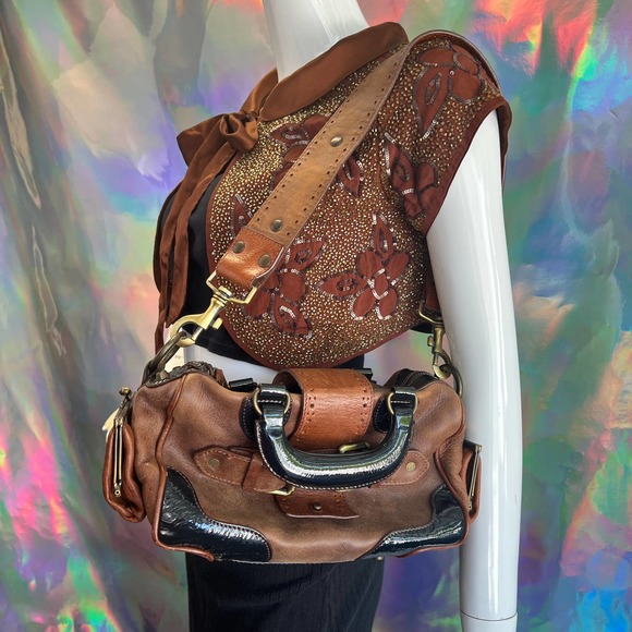 Topshop Brown Sequin and Gold Bead Cropped Shrug - Picture 11 of 12